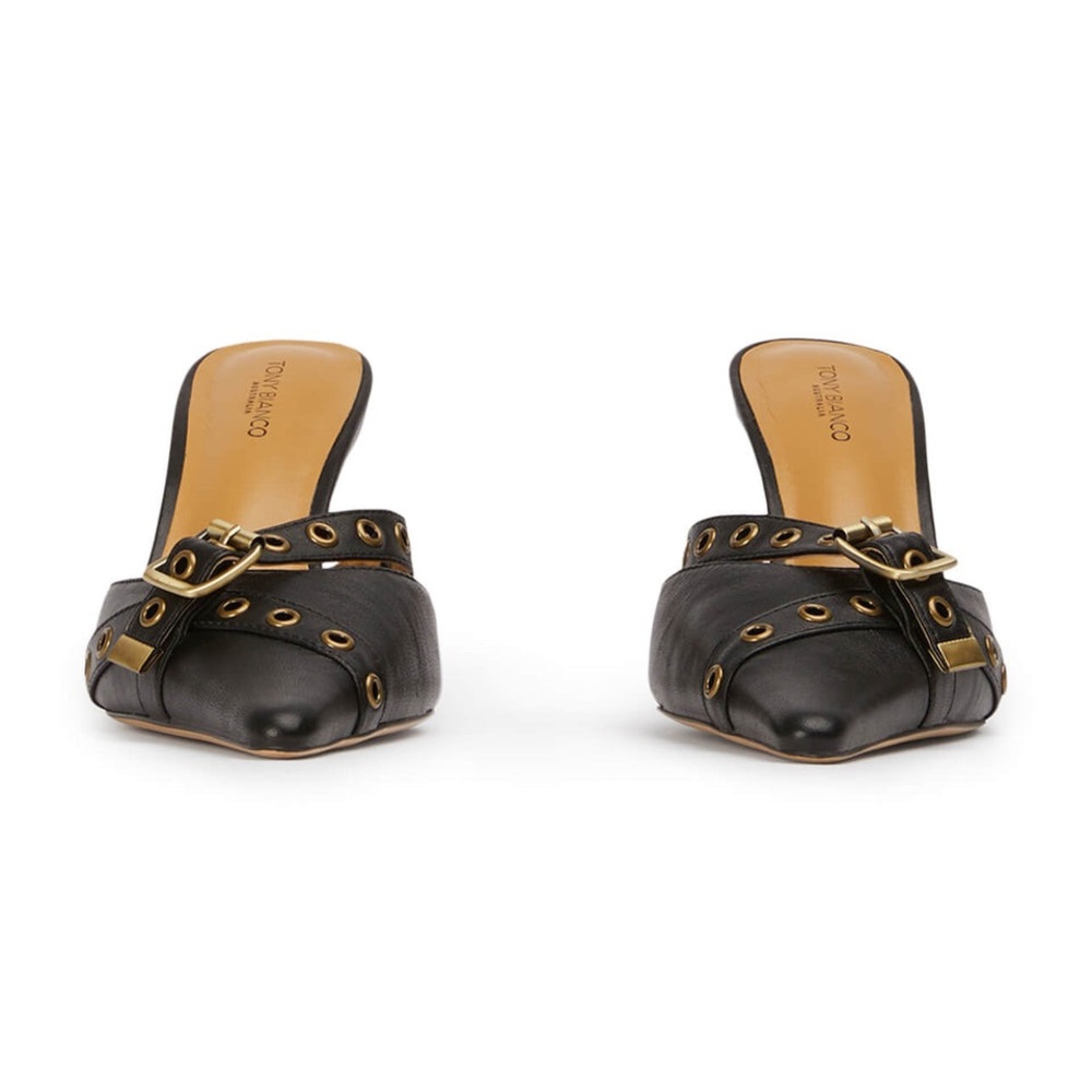 Tony Bianco Black and Tan Heels - Picture 3 of 7